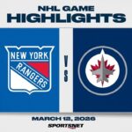 NHL Highlights | Rangers vs. Jets - March 12, 2026