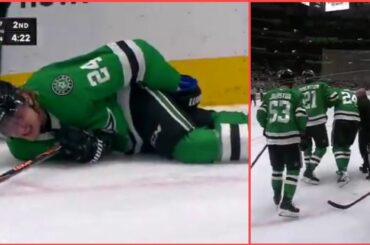 Roope Hintz Scary Injury 😱 Stars Player Helped Off The Ice (Leg Injury) [March 6, 2026]
