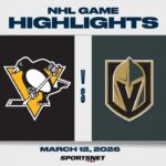 NHL Highlights | Penguins vs. Golden Knights - March 12, 2026