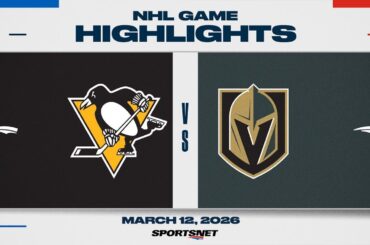NHL Highlights | Penguins vs. Golden Knights - March 12, 2026