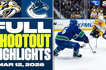 Nashville Predators at Vancouver Canucks | FULL Shootout Highlights - March 12, 2026