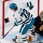Sharks’ Eklund Bats In Own Rebound Midair For Ridiculous Goal