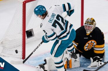 Sharks’ Eklund Bats In Own Rebound Midair For Ridiculous Goal