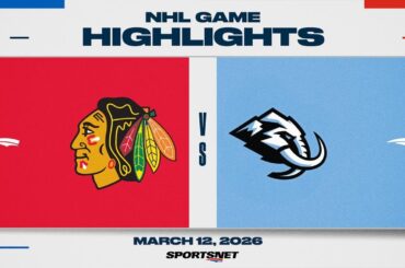 NHL Highlights | Blackhawks vs. Mammoth - March 12, 2026