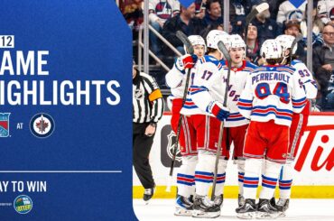 GAME HIGHLIGHTS | 2025-26: New York Rangers at Winnipeg Jets (3/12/26)