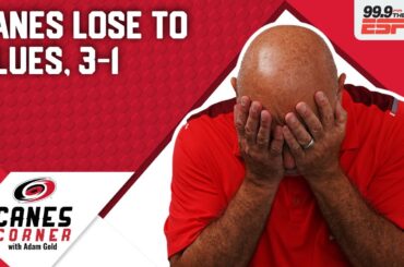 Canes lose 3-1 to Blues