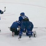 Radko Gudas 🚫Game Misconduct🚫 Kneeing Against Auston Matthews