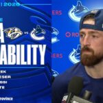 Hronek, Boeser, Rossi & Adam Foote Post-Game Media | Canucks vs. Predators (Mar 12, 2026)