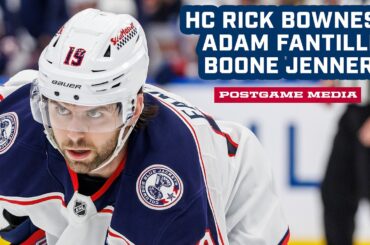 Hear from Head Coach Rick Bowness, Adam Fantilli and Boone Jenner postgame in Florida