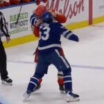 Easton Cowan Drops The Gloves With Jackson LaCombe For First NHL Fight