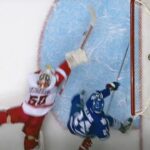 Gustavsson dives for incredible stick save