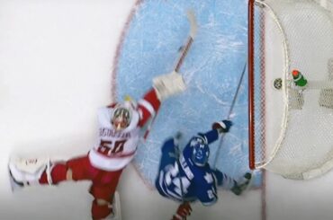 Gustavsson dives for incredible stick save