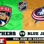 🔴LIVE : Columbus Blue Jackets Vs Florida Panthers | NHL 2026 | NHL Live SCOREBOARD