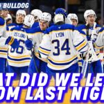 Bulldog's Takeaways From The Buffalo Sabres Loss Last Night