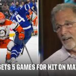 Reaction to Radko Gudas receiving a 5-game suspension to hit on Auston Matthews | ESPN NHL