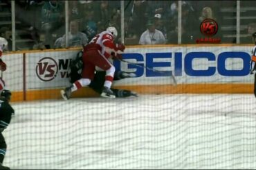 Brad Stuart crushes Logan Couture