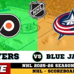 🔴LIVE : Columbus Blue Jackets Vs Philadelphia Flyers | NHL 2026 | NHL Live SCOREBOARD