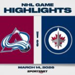 NHL Highlights | Avalanche vs. Jets - March 14, 2026