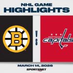 NHL Highlights | Bruins vs. Capitals - March 14, 2026