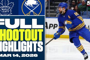 Toronto Maple Leafs at Buffalo Sabres | FULL Shootout Highlights - March 14, 2026