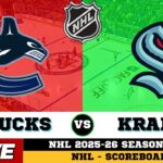 🔴LIVE : Seattle Kraken Vs Vancouver Canucks | NHL 2026 | NHL Live SCOREBOARD