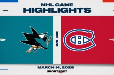 NHL Highlights | Sharks vs. Canadiens - March 14, 2026