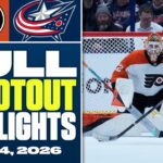 Columbus Blue Jackets at Philadelphia Flyers | FULL Shootout Highlights - March 14, 2026