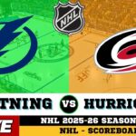 🔴LIVE : Carolina Hurricanes Vs Tampa Bay Lightning | NHL 2026 | NHL Live SCOREBOARD