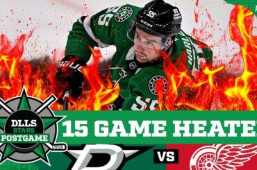 Harley The OT Hero As Stars Beat Red Wings To Tie Franchise Record Point Streak| DLLS STARS POSTGAME