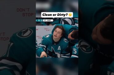 Celebrini shaken up after Barzal hit 🤕 #hockey #NHL #sjsharks
