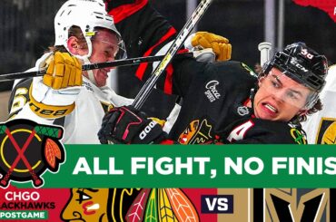 BLACKHAWKS POSTGAME: Sloppy 1st Sinks Scrappy Blackhawks vs Golden Knights | CHGO Blackhawks