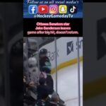 Ottawa #Sens Jake Sanderson injured by Brandon Montour hit #NHL #Hockey #fyp #foryou #icehockey