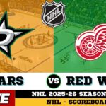 🔴LIVE : Detroit Red Wings Vs Dallas Stars | NHL 2026 | NHL Live SCOREBOARD