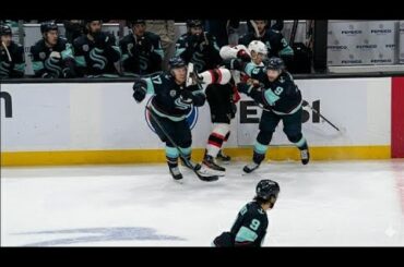 Jaden Schwartz Hit With Skate To Face (Kraken Vs Senators Injury)