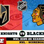 🔴LIVE : Chicago Blackhawks Vs Vegas Golden Knights | NHL 2026 | NHL Live SCOREBOARD