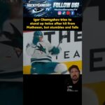 #Sharks Chernyshov stumbles and falls twice after #Habs Matheson hit #NHL #hockey #fyp #foryou