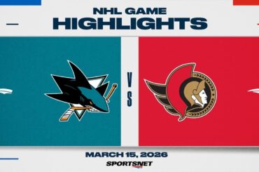 NHL Highlights | Sharks vs. Senators - March 15, 2026