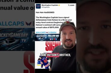 Washington Capitals sign Cole Hutson #NHL #hockey #fyp #foryou #icehockey #allcaps