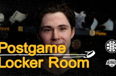 Lohrei, Swayman, Minten, and McAvoy speak with the media following 2-1 OTW vs LAK