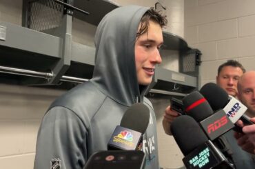 Celebrini on Chernyshov Hit, How His Shot More Effective | Sharks @ Canadiens Post-Game (3.14.26)