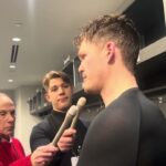 Los Angeles Kings defenseman Mikey Anderson talks about the Kings beating the New York Islanders