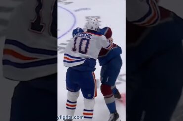 EDM Trent Frederic v Nicolas Roy COL • 2026 MAR 10 #NHL #LetsGoOilers #GoAvsGo