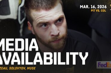 Brazeau, Solovyov, Muse Media Availability (3.16.26) | Pittsburgh Penguins