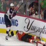 Kirill Marchenko with a BIG hit on Denver Barkey ❌ 👀