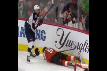 Kirill Marchenko with a BIG hit on Denver Barkey ❌ 👀