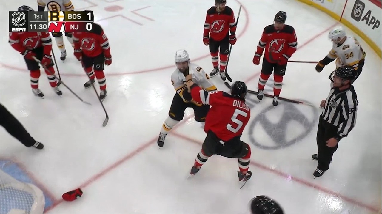Brenden Dillon Drops 🥊 Gloves 🥊 With Mark Kastelic