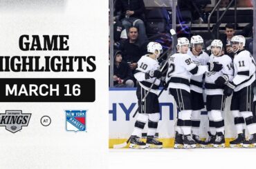 HIGHLIGHTS: LA Kings at New York Rangers | 03.16.26 at NYR