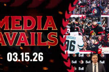 Fabian Zetterlund, Warren Foegele, Drake Batherson, Travis Green Postgame Media vs SJS