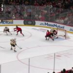 Paul Cotter scores an overtime goal against the Boston Bruins