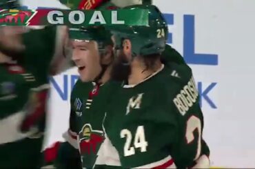 Minnetonka's Bobby Brink scores his first @mnwild goal
